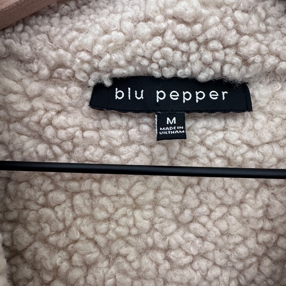Blu Pepper Faux Suede Jacket with Sherpa Lining - Picture 4 of 8